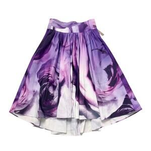 Katharine Kidd Pleated High Low Purple Rose Skirt Size 6